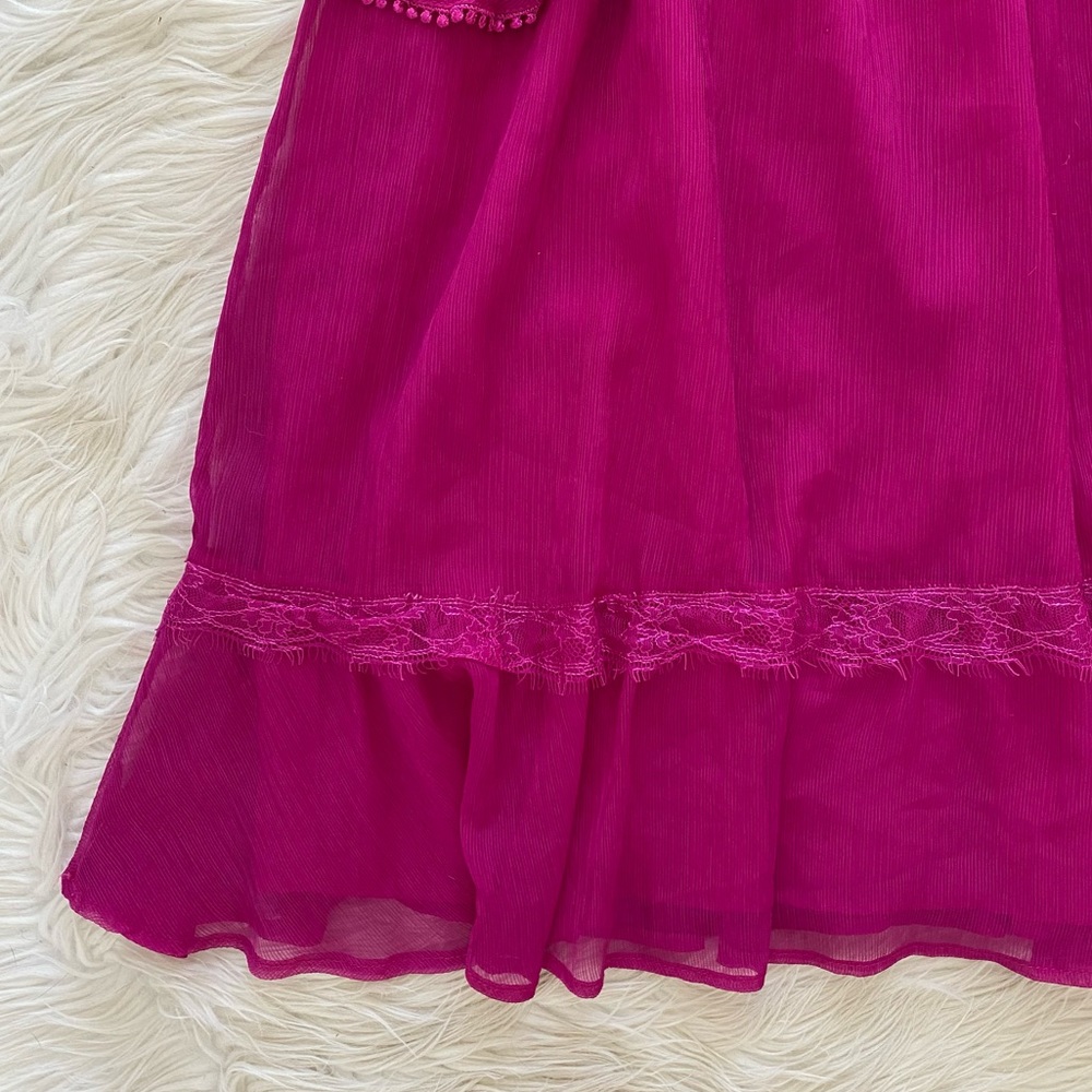 Adelyn Rae Pink V-Neck Ruffle Dress - Picture 6 of 11